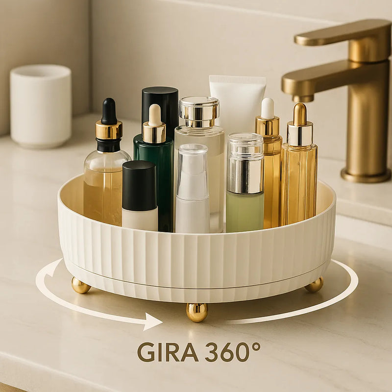 Bandeja Decorativa para Banheiro Organizadora Redonda - Decoração