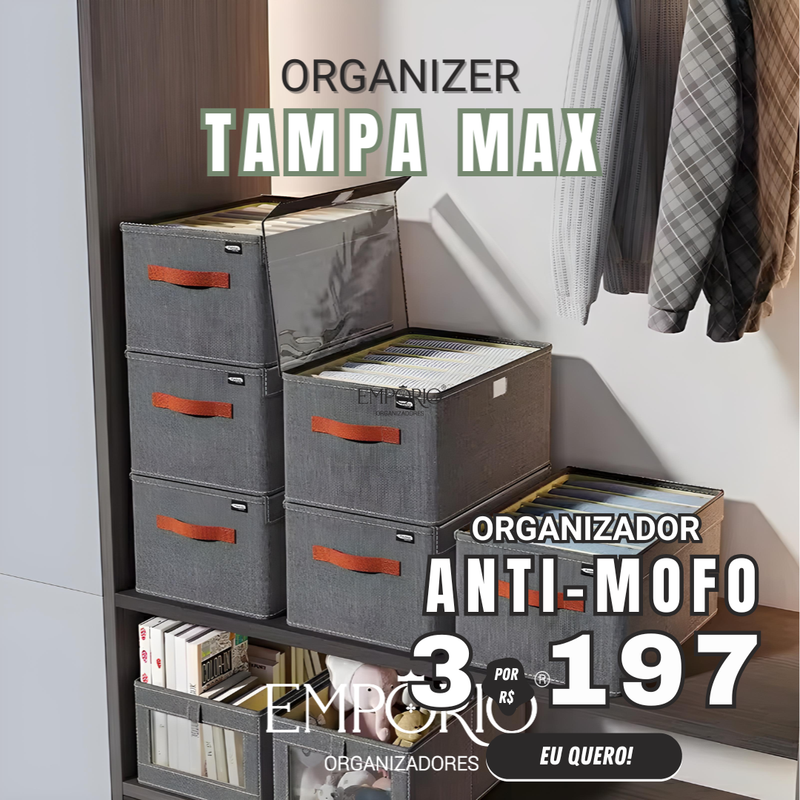 Organizer com tampa max - Leve 4 e Pague 2